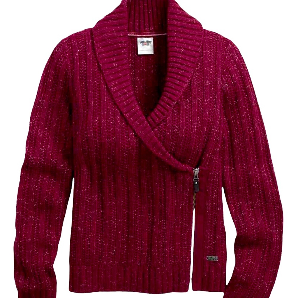 Harley Davidson shawl collar cardigan sweater